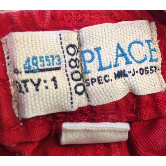 Childrens Place Size 18 Months Solid Red Cargo Shorts Knee Length Elastic Waist - Picture 6 of 11